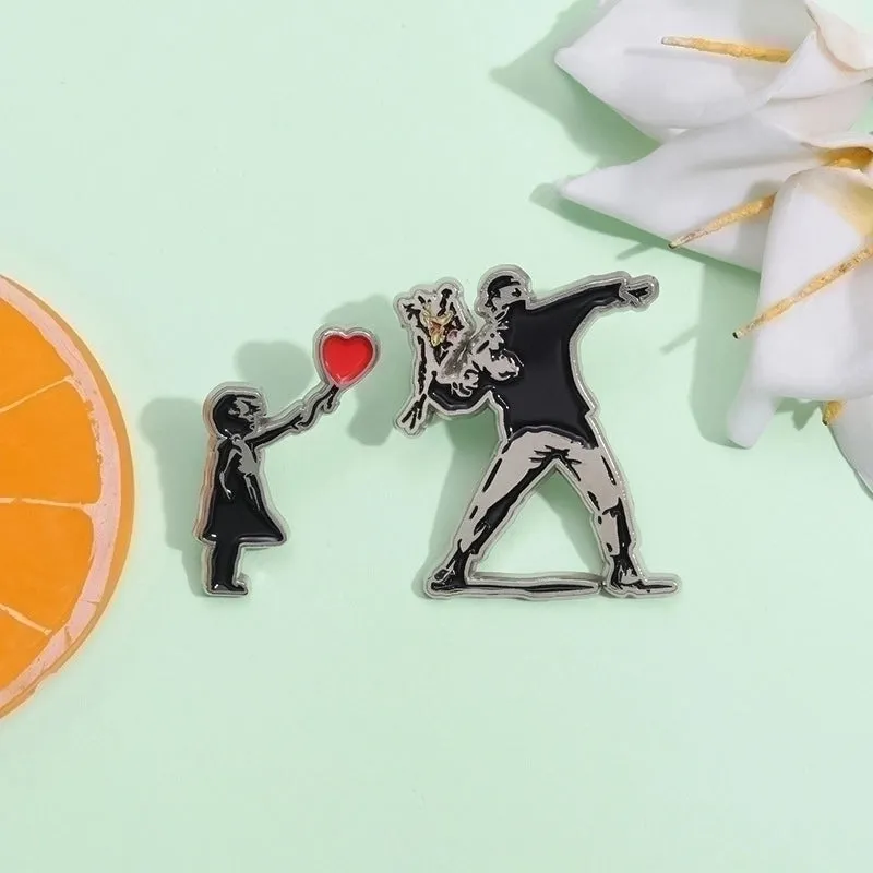 Cartoon Style Simple Style Pin Human Alloy Plating Unisex Brooches