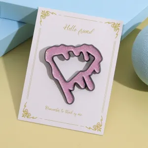 Cartoon Style Simple Style Solid Color Alloy Stamping Stoving Varnish Plating Women's Brooches