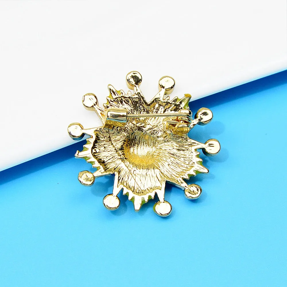 Cat Head Sun Style Brooches For Women Badges Bag Pin 2 Colors Available