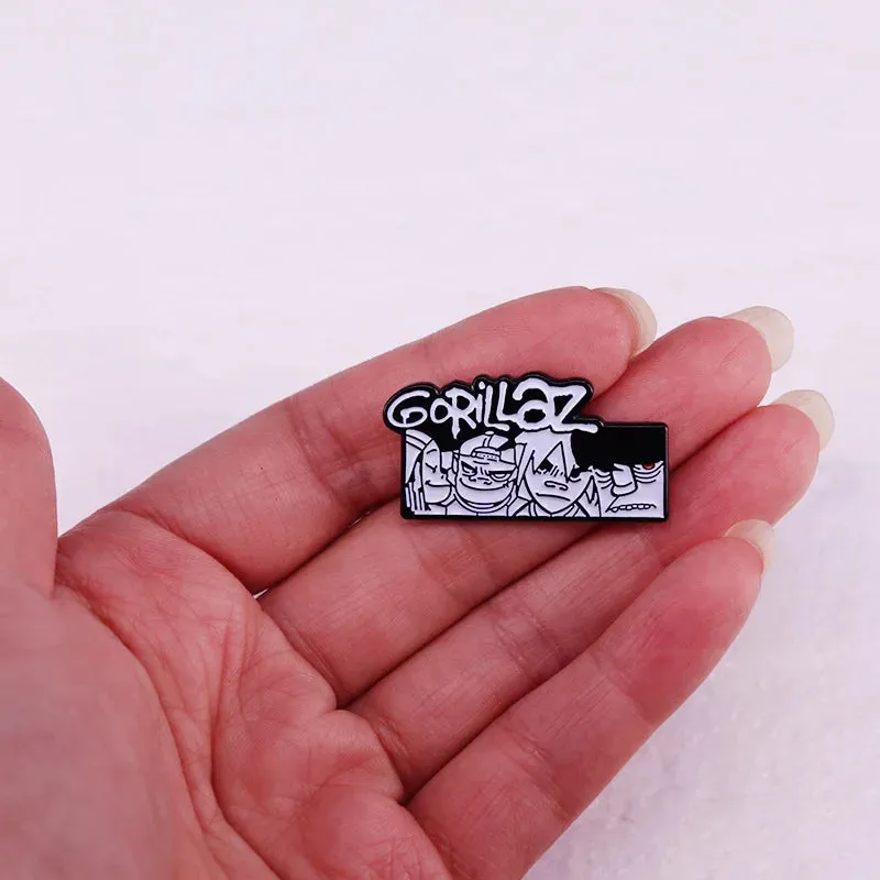 Classic Punk & Alt Rock Band Logo Pin – Metal Lapel Badge for Hoodies, Bags, and Choir Fans
