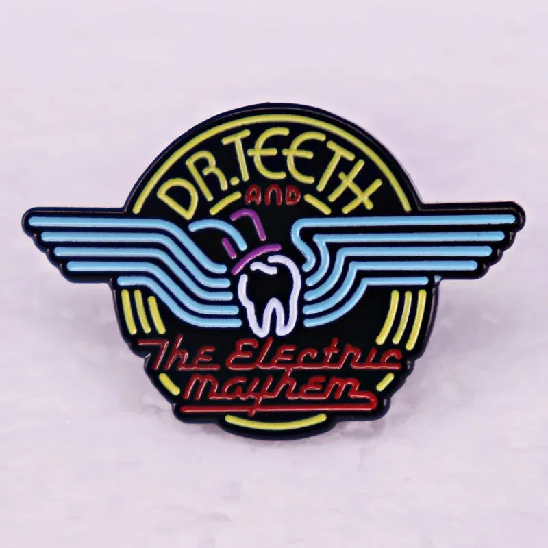 Classic Punk & Alt Rock Band Logo Pin – Metal Lapel Badge for Hoodies, Bags, and Choir Fans