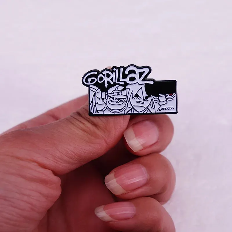 Classic Punk & Alt Rock Band Logo Pin – Metal Lapel Badge for Hoodies, Bags, and Choir Fans