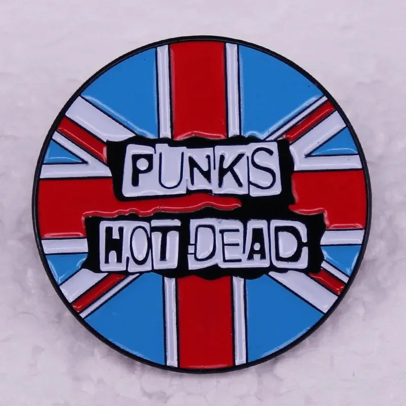 Classic Punk & Alt Rock Band Logo Pin – Metal Lapel Badge for Hoodies, Bags, and Choir Fans