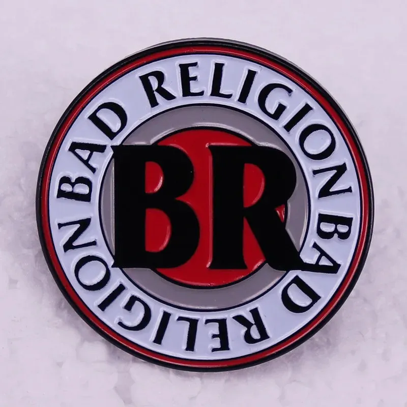 Classic Punk & Alt Rock Band Logo Pin – Metal Lapel Badge for Hoodies, Bags, and Choir Fans