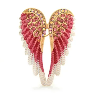 Classic Rhinestone Angel Wings Brooch Pins 3 Colors