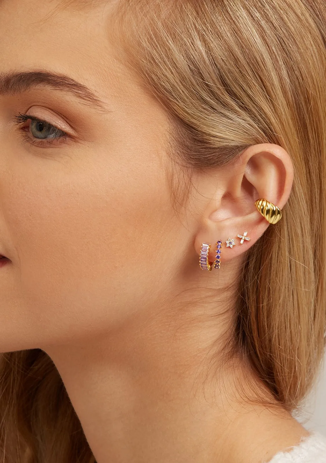 Cross Piercing Gold