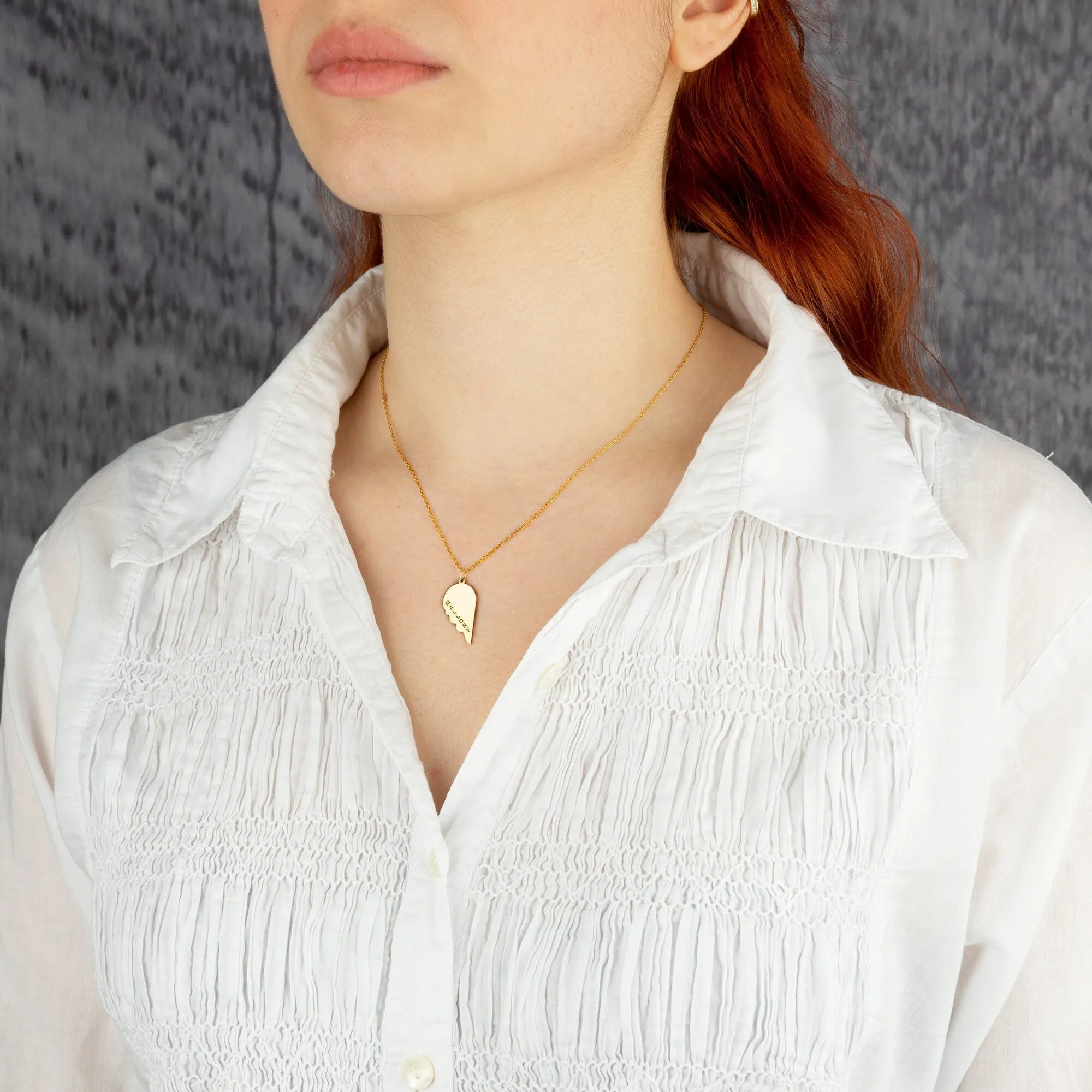 Custom Couple Half Broken Heart Set Necklace