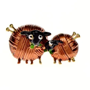 Cute Sheep Brooches For Women Animal Design Pin 2 Colors Available Braid Style Jewelry S