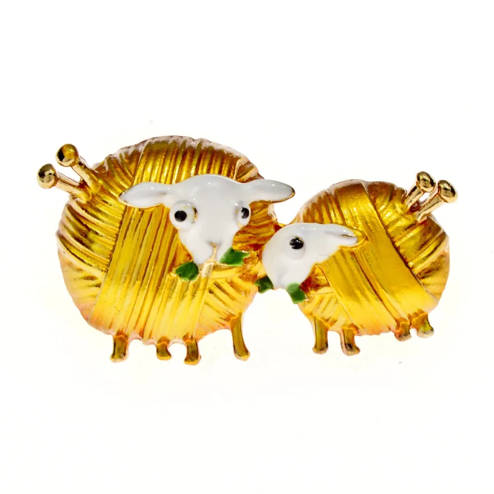 Cute Sheep Brooches For Women Animal Design Pin 2 Colors Available Braid Style Jewelry S