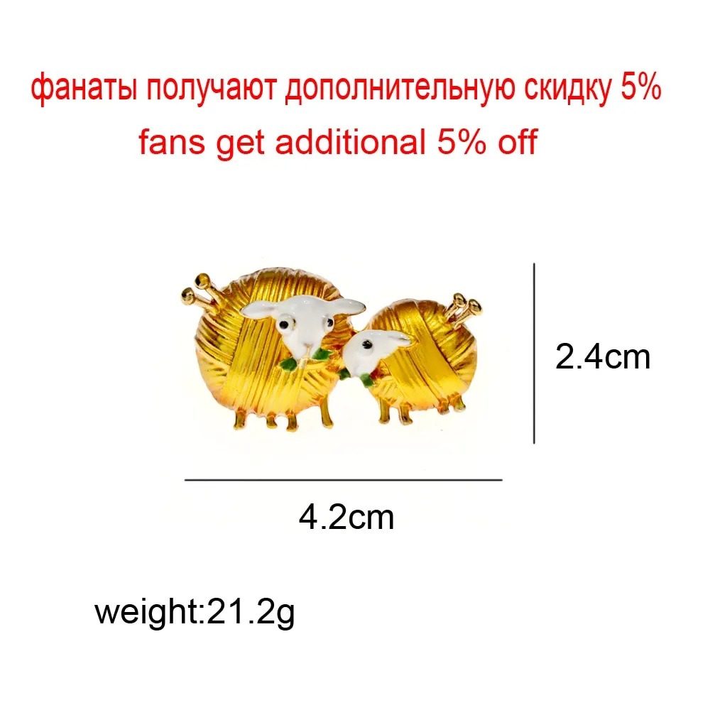Cute Sheep Brooches For Women Animal Design Pin 2 Colors Available Braid Style Jewelry S