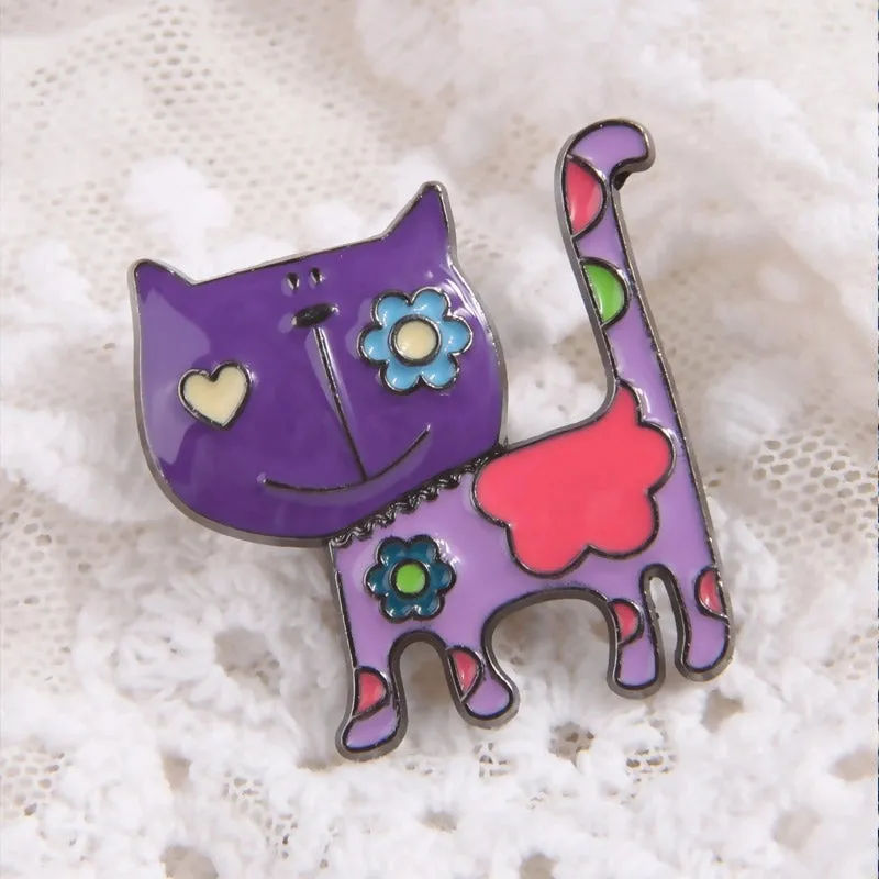 Cute Simple Style Cat Alloy Women's Brooches 1 Piece