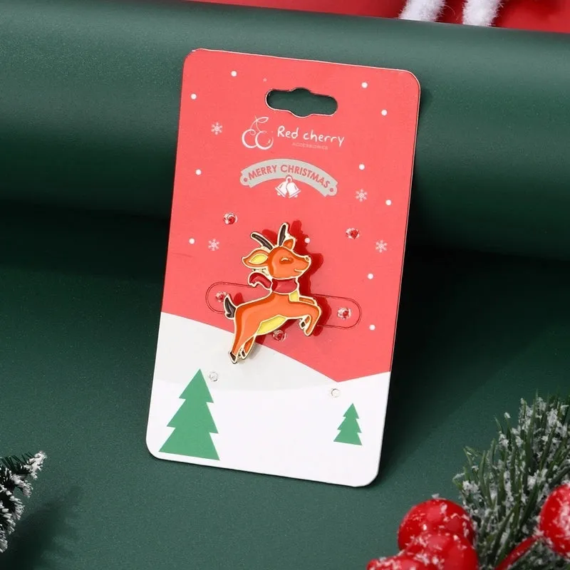 Cute Simple Style Christmas Hat Christmas Tree Santa Claus Alloy Unisex Brooches