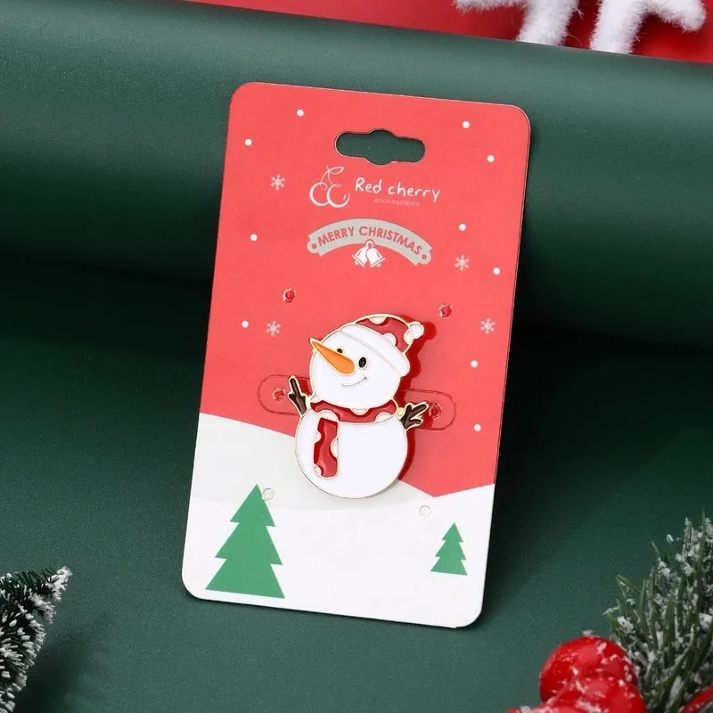 Cute Simple Style Christmas Hat Christmas Tree Santa Claus Alloy Unisex Brooches