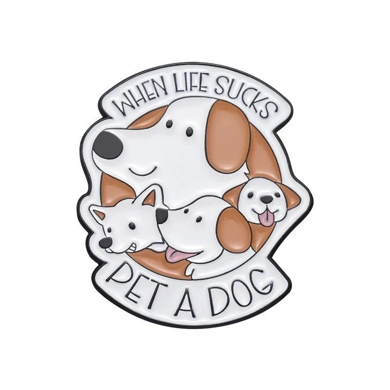 Cute Simple Style Pin Dog Alloy Plating Unisex Brooches
