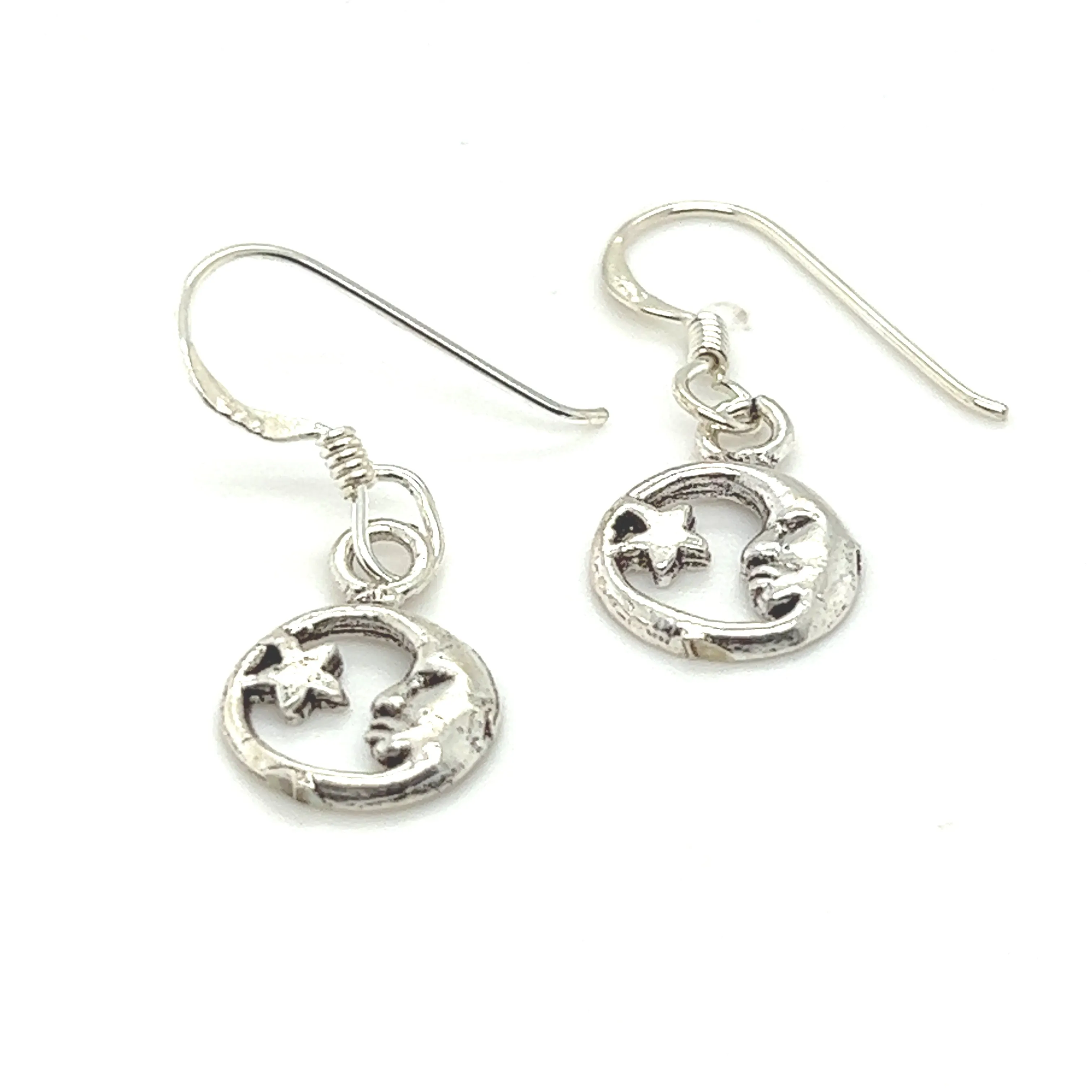 Dainty Crescent Moon and Star Earrings