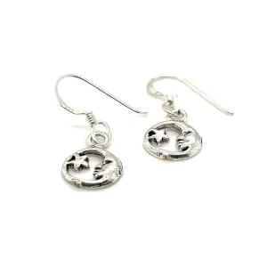 Dainty Crescent Moon and Star Earrings