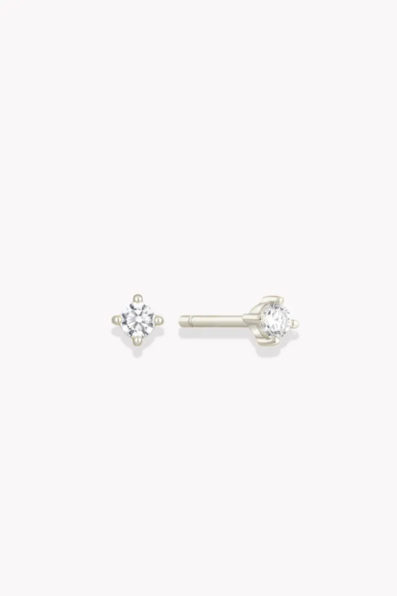 Dainty Shimmer Stud - Silver