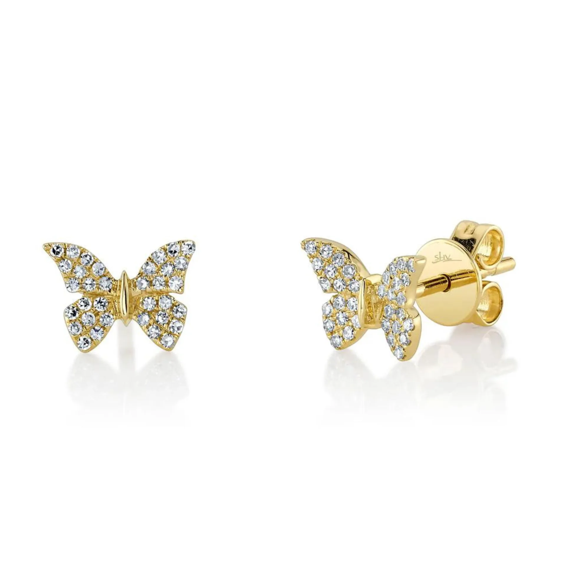 DIAMOND BUTTERFLY STUD EARRING