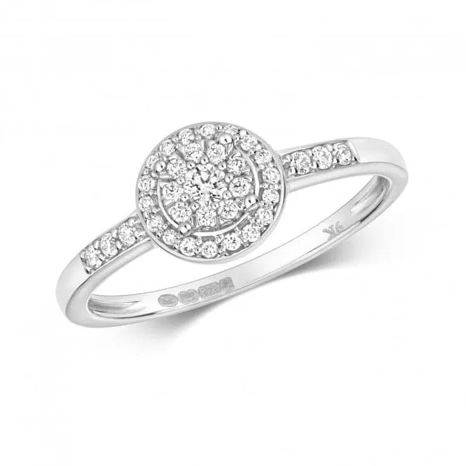 Diamond Jewellery 9ct Set Around   Shoulders White Gold Rings RD561W