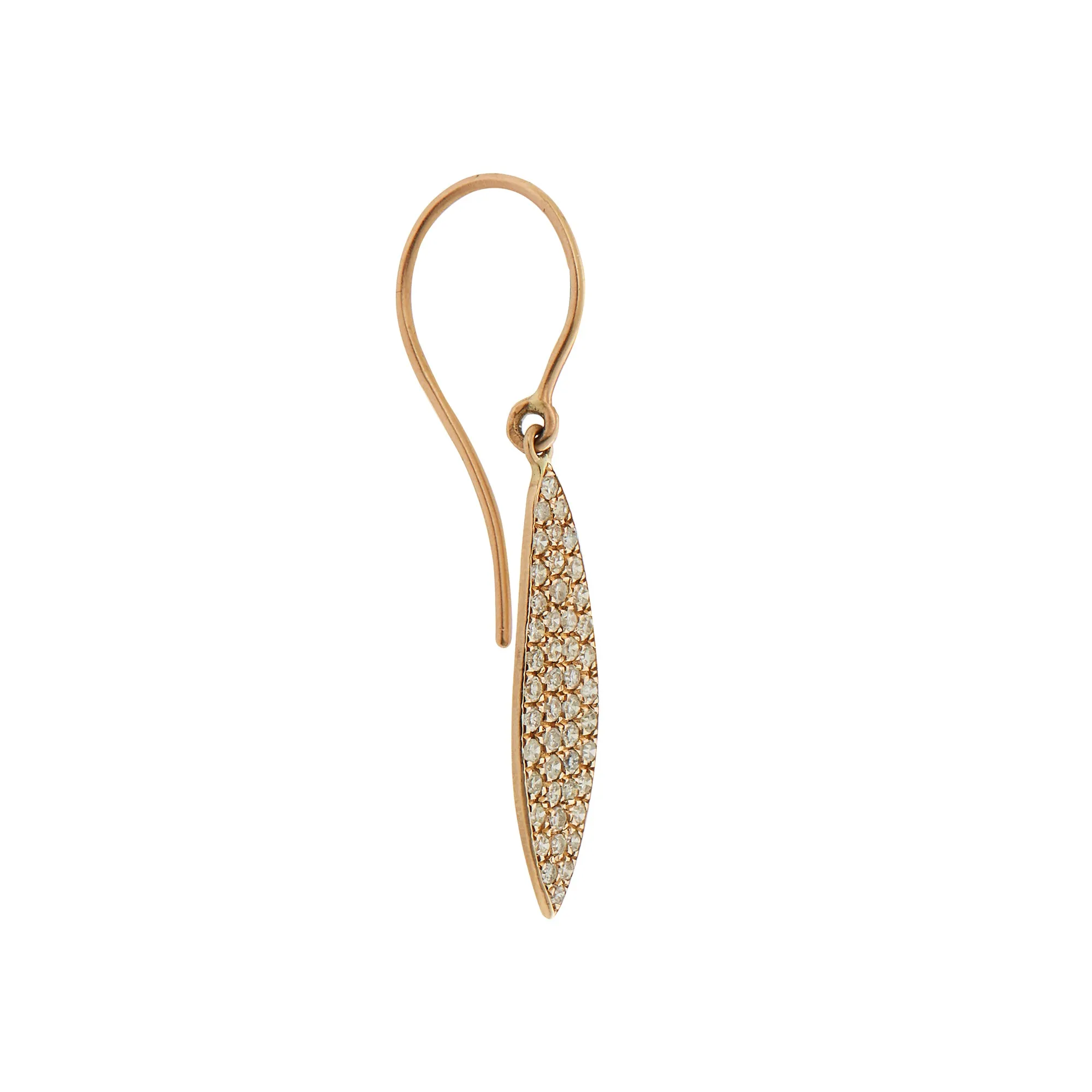 Diamond Leaf Earrings Small