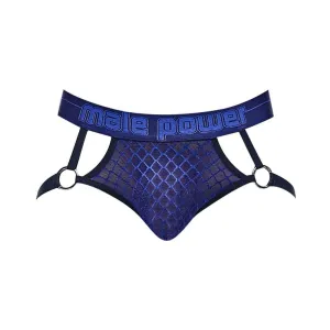 Diamond Mesh Jock Ring Blue L/XL