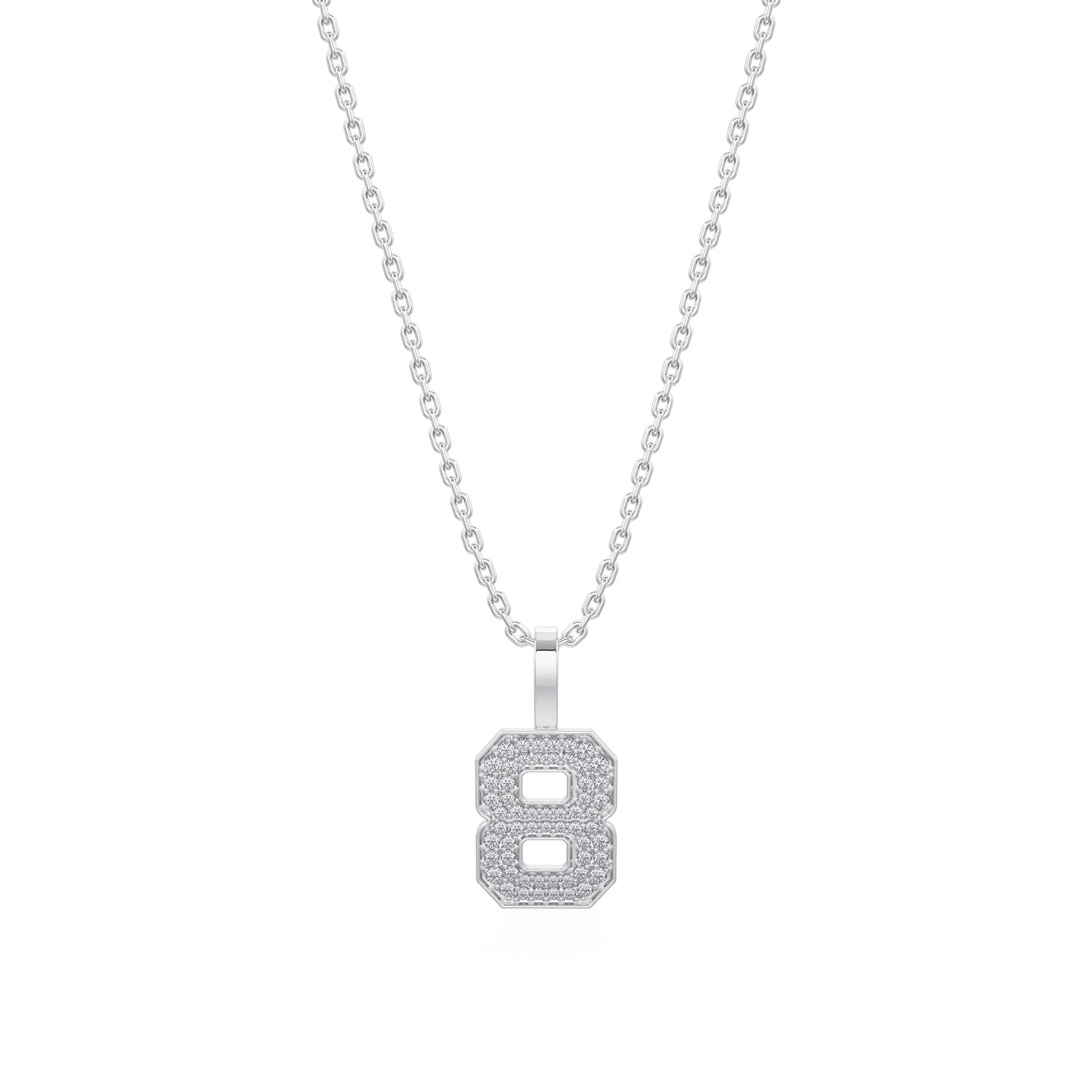 Diamond Number Pendants