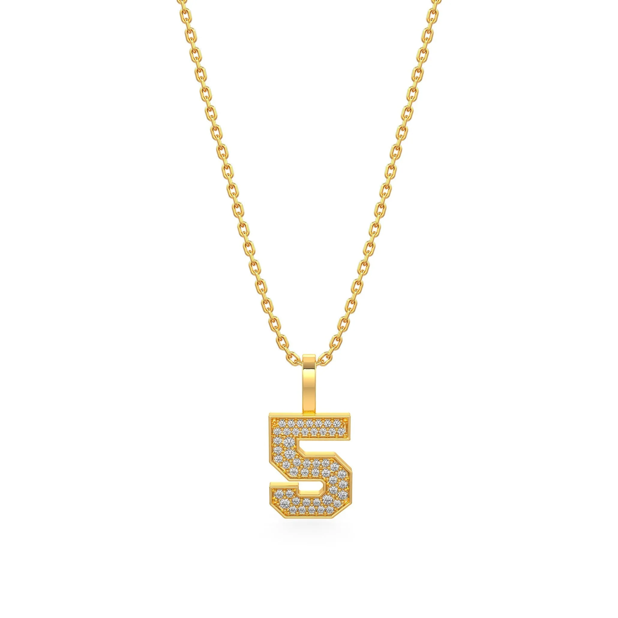 Diamond Number Pendants