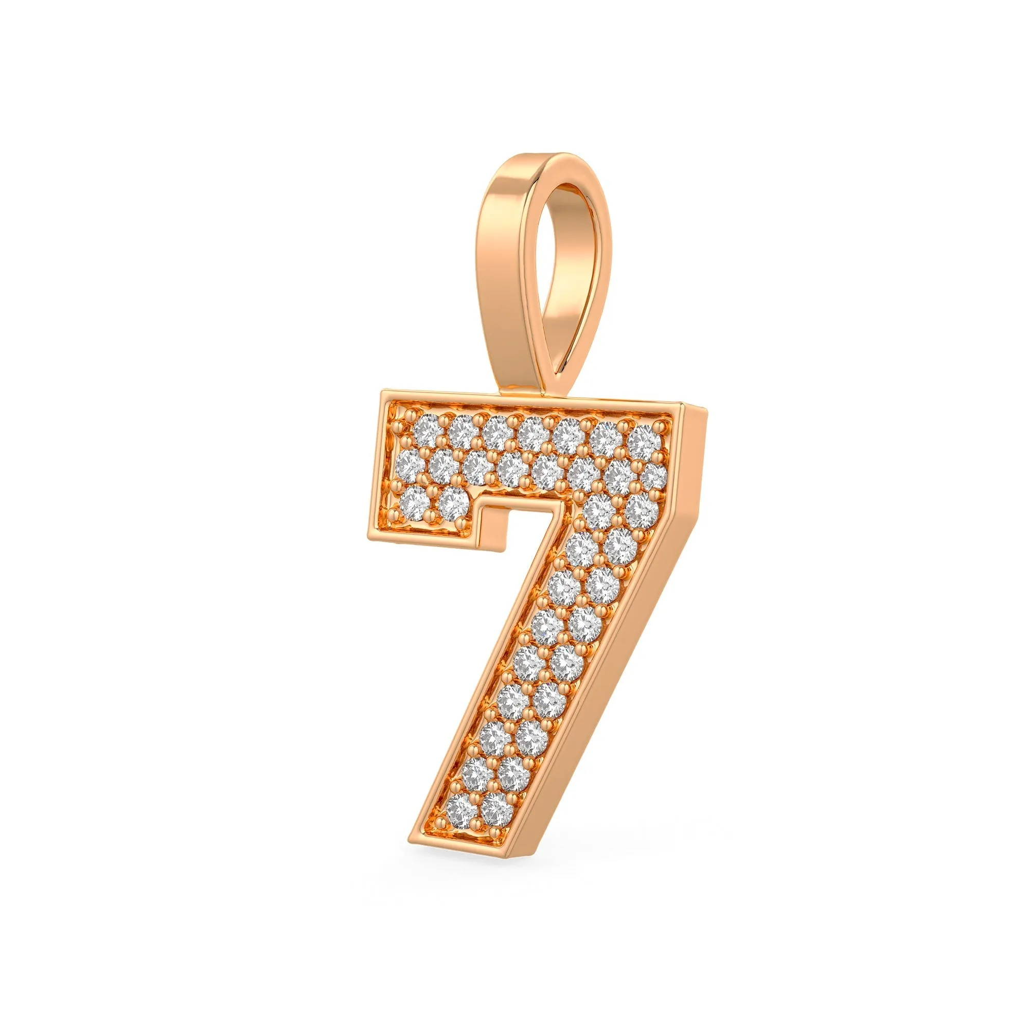 Diamond Number Pendants