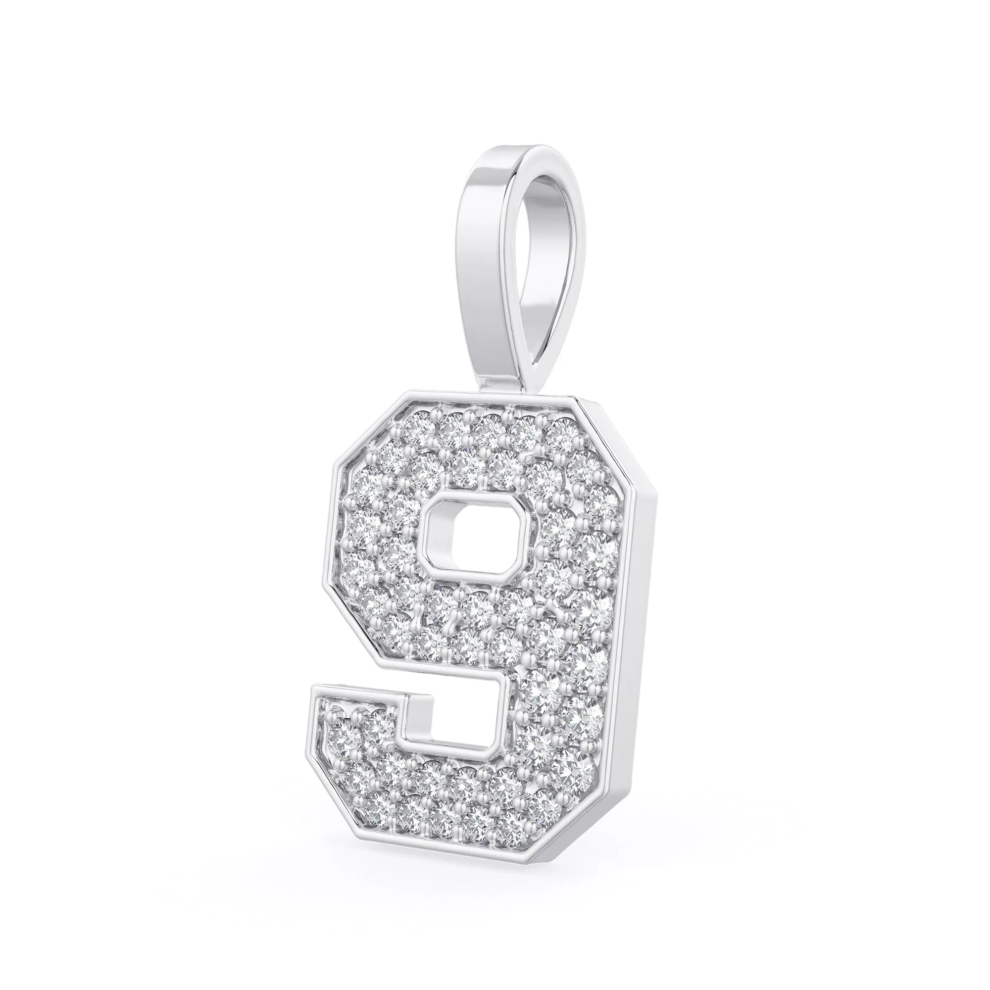 Diamond Number Pendants