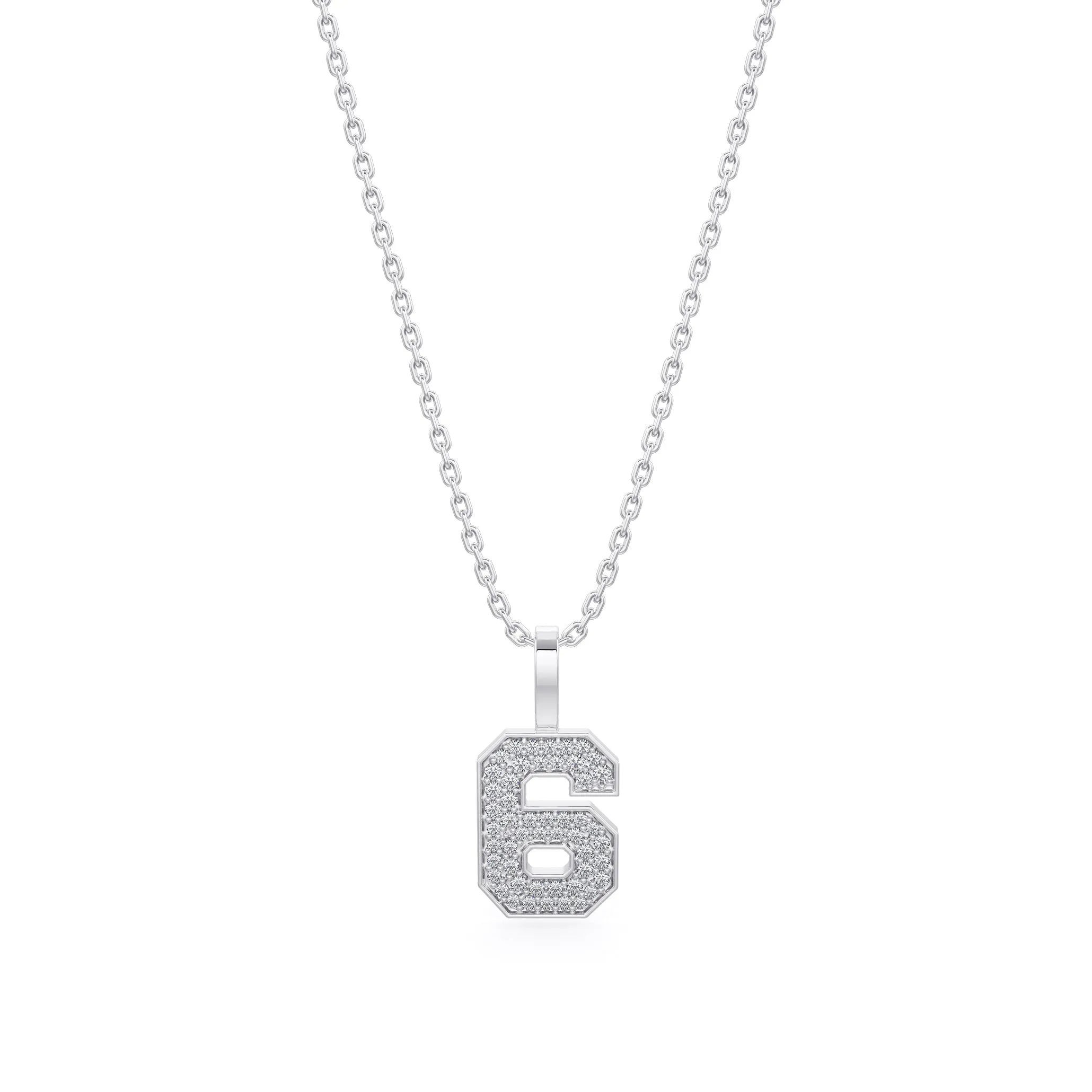 Diamond Number Pendants