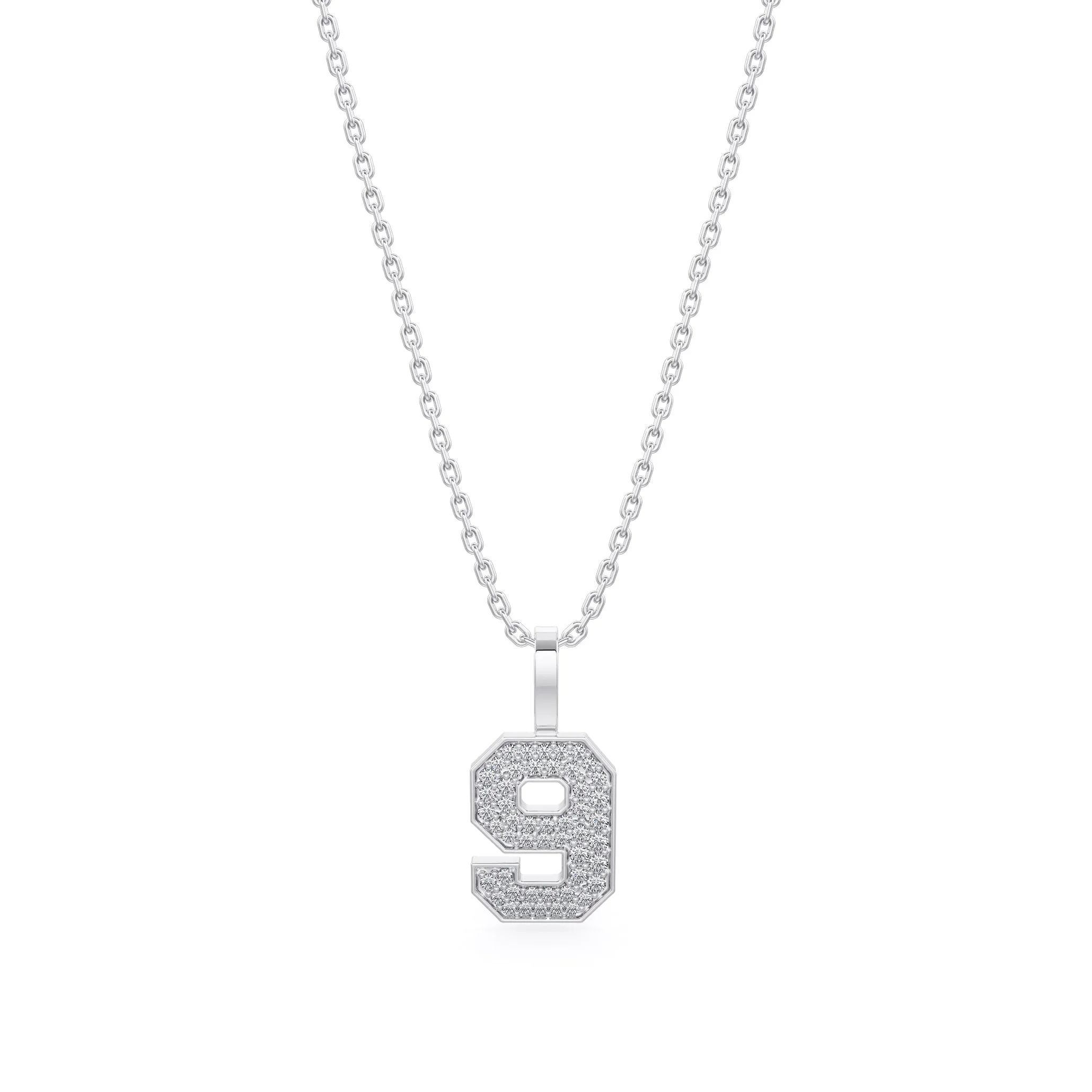 Diamond Number Pendants