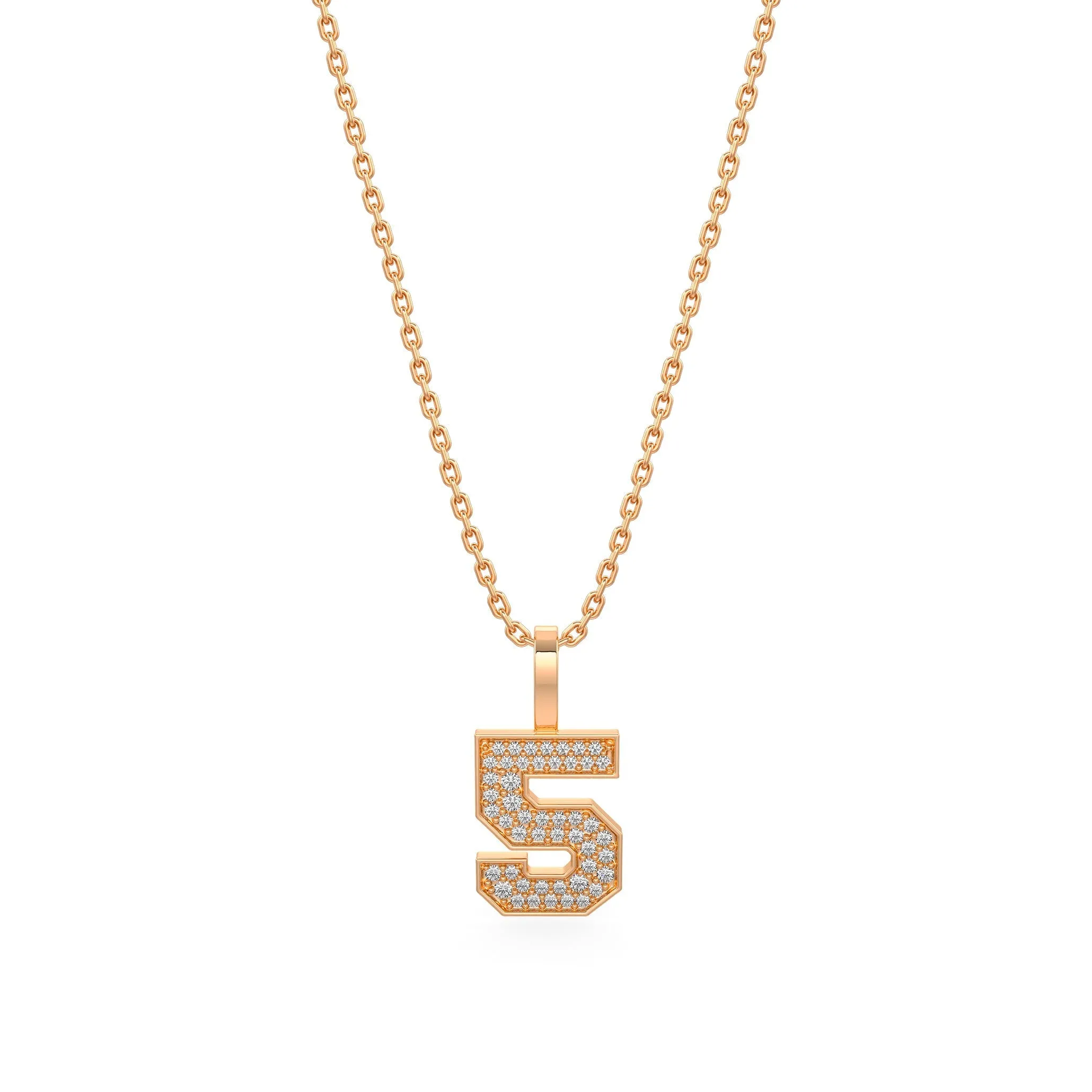 Diamond Number Pendants