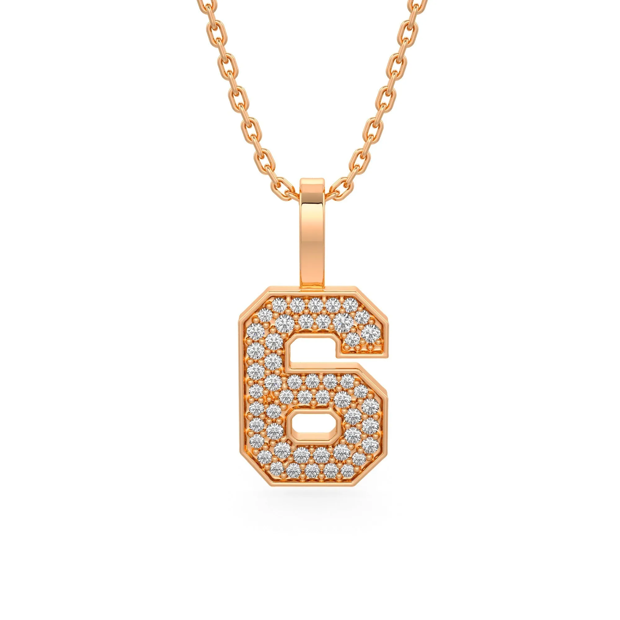 Diamond Number Pendants