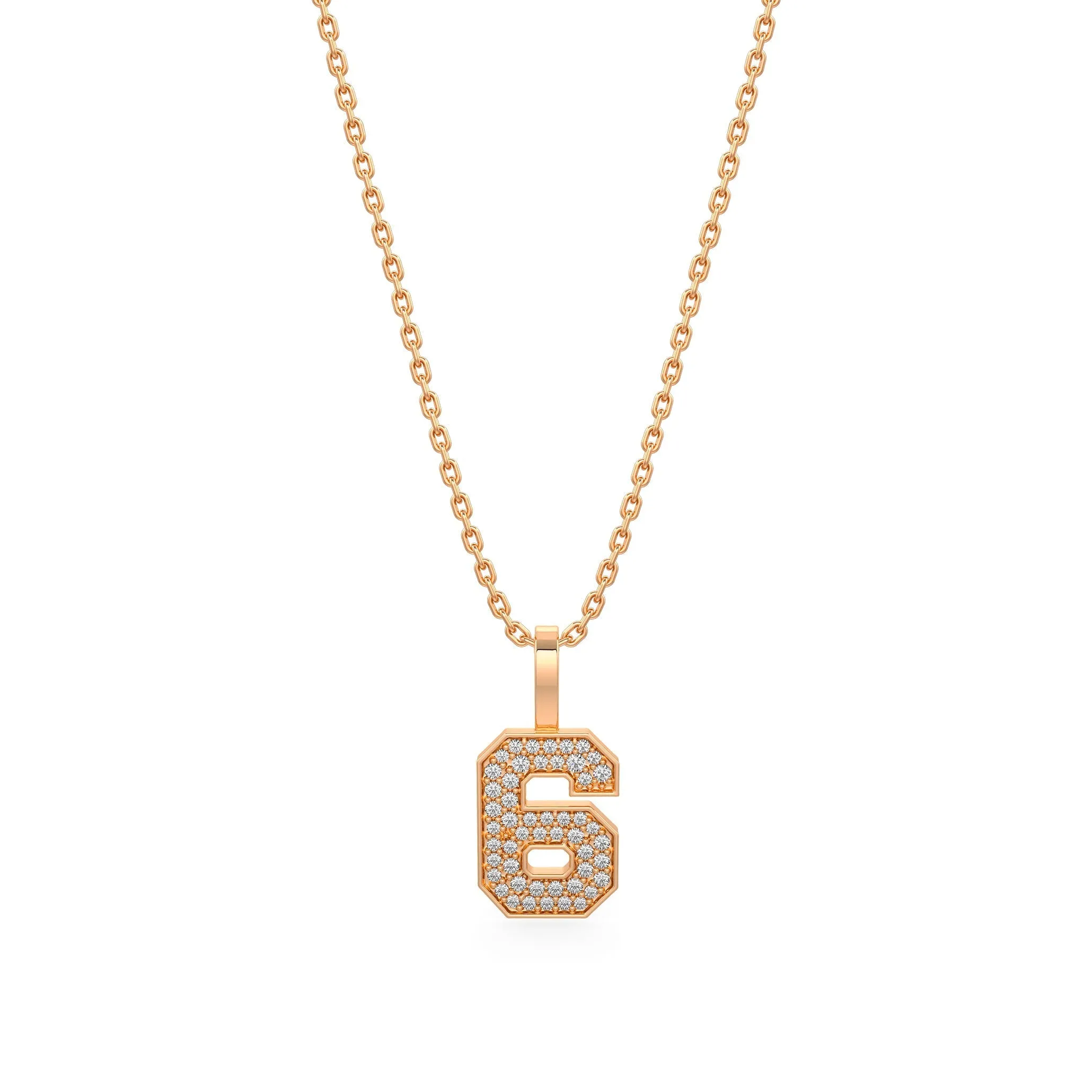 Diamond Number Pendants