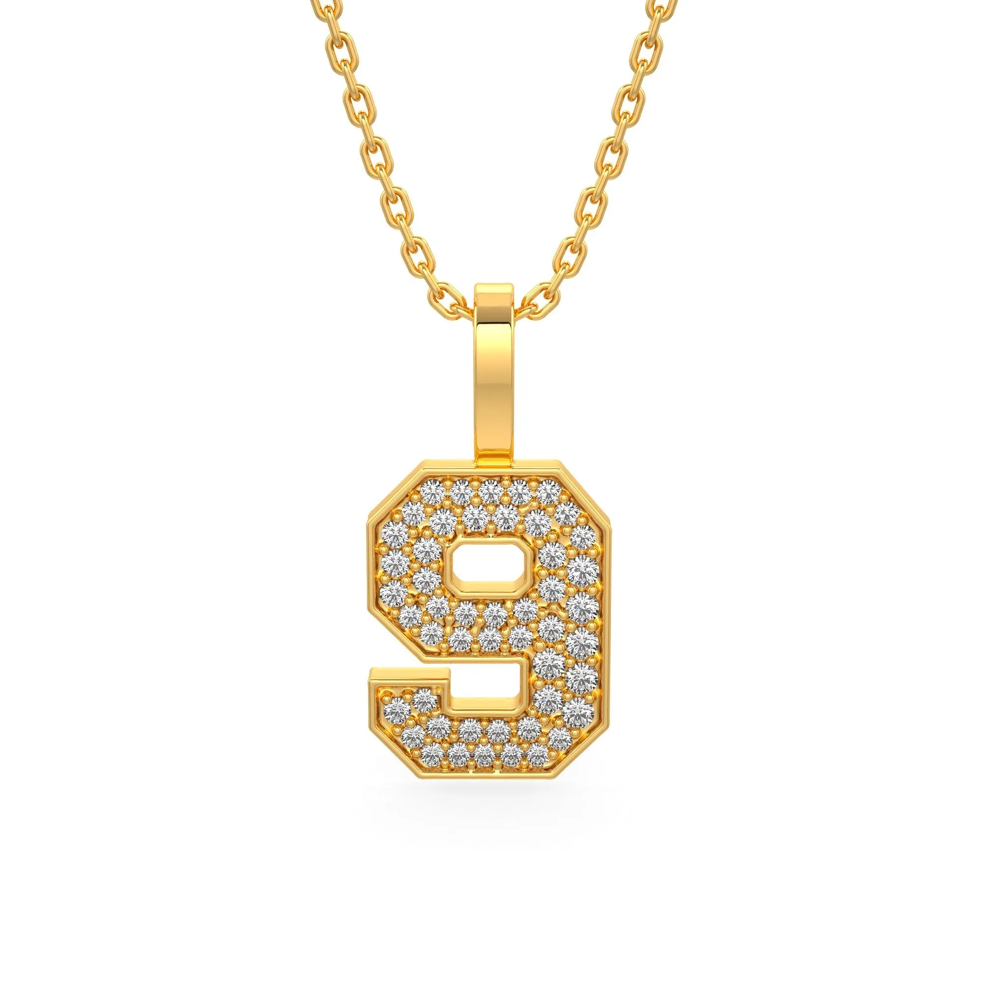 Diamond Number Pendants