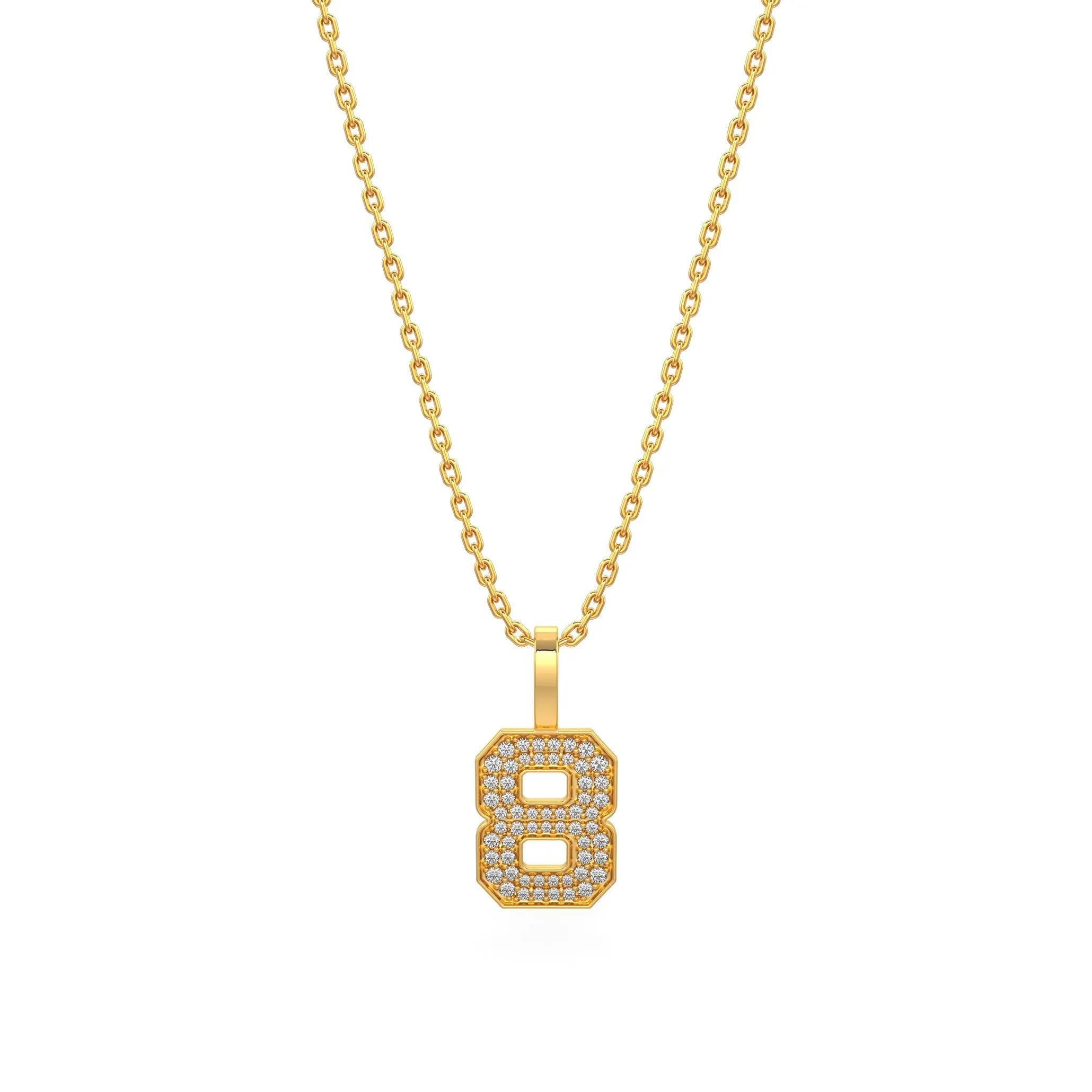 Diamond Number Pendants