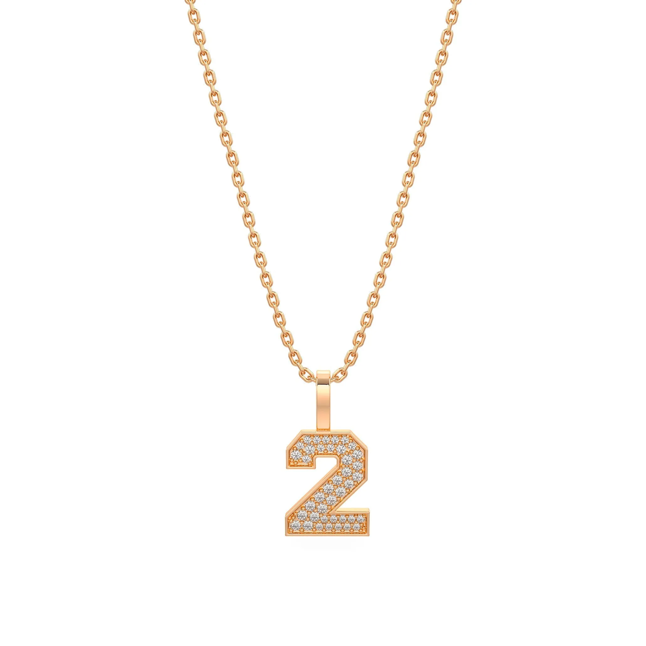 Diamond Number Pendants