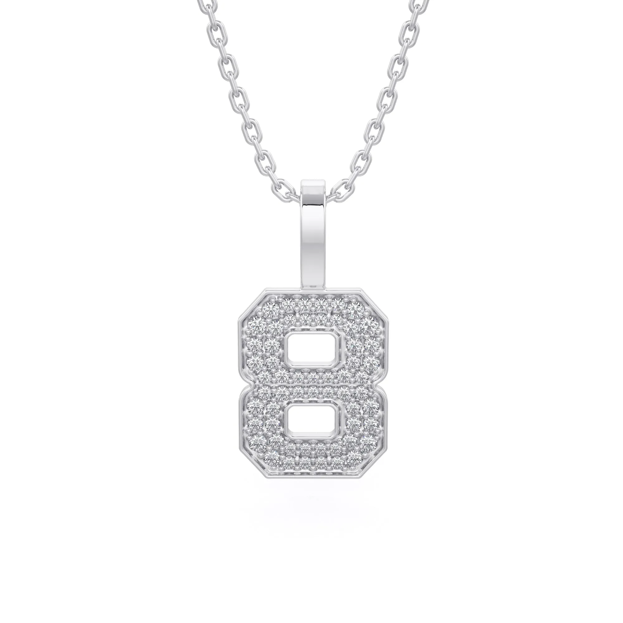 Diamond Number Pendants