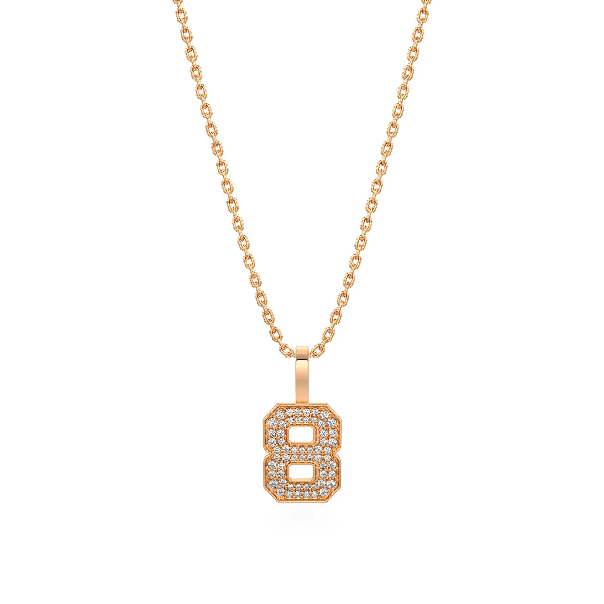 Diamond Number Pendants