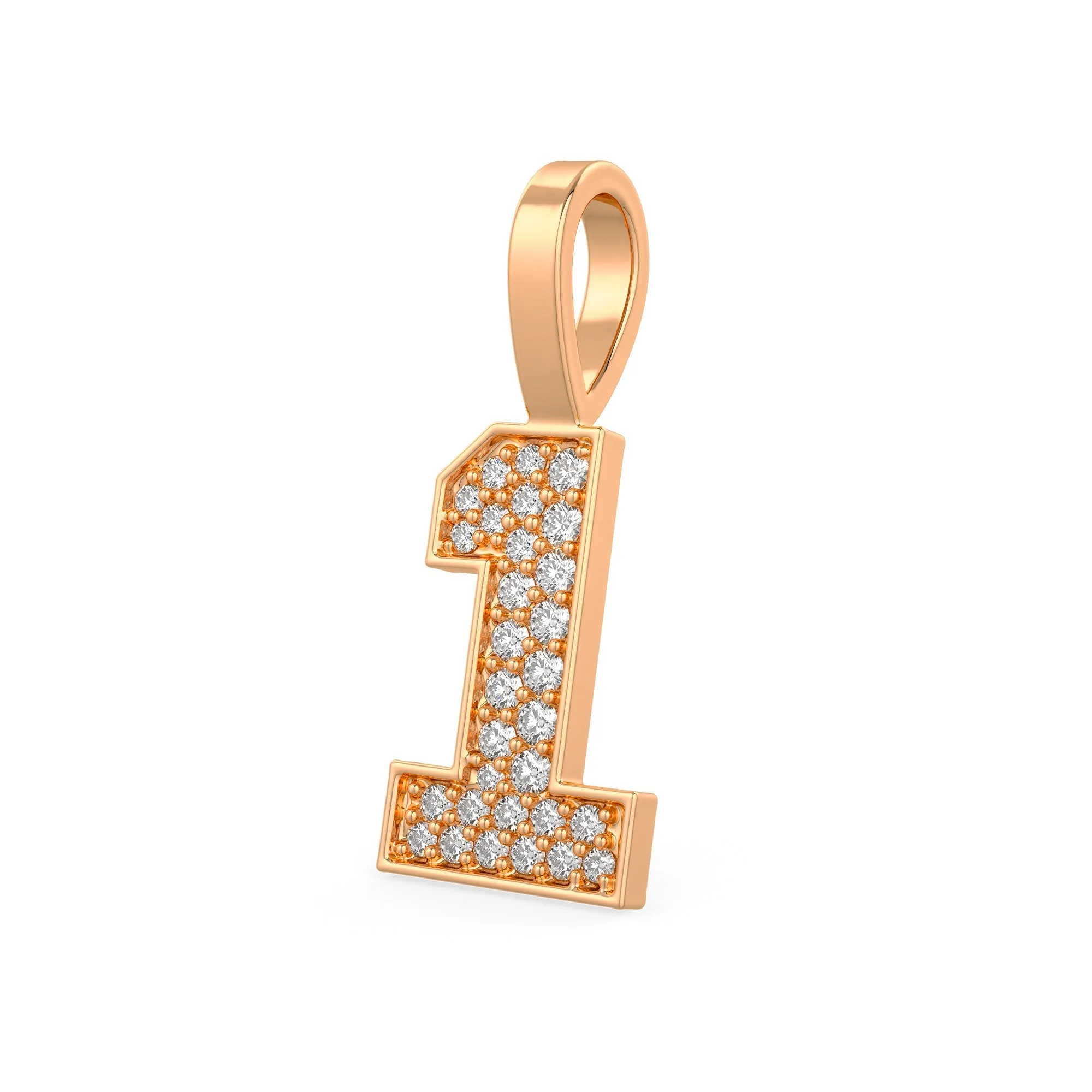 Diamond Number Pendants