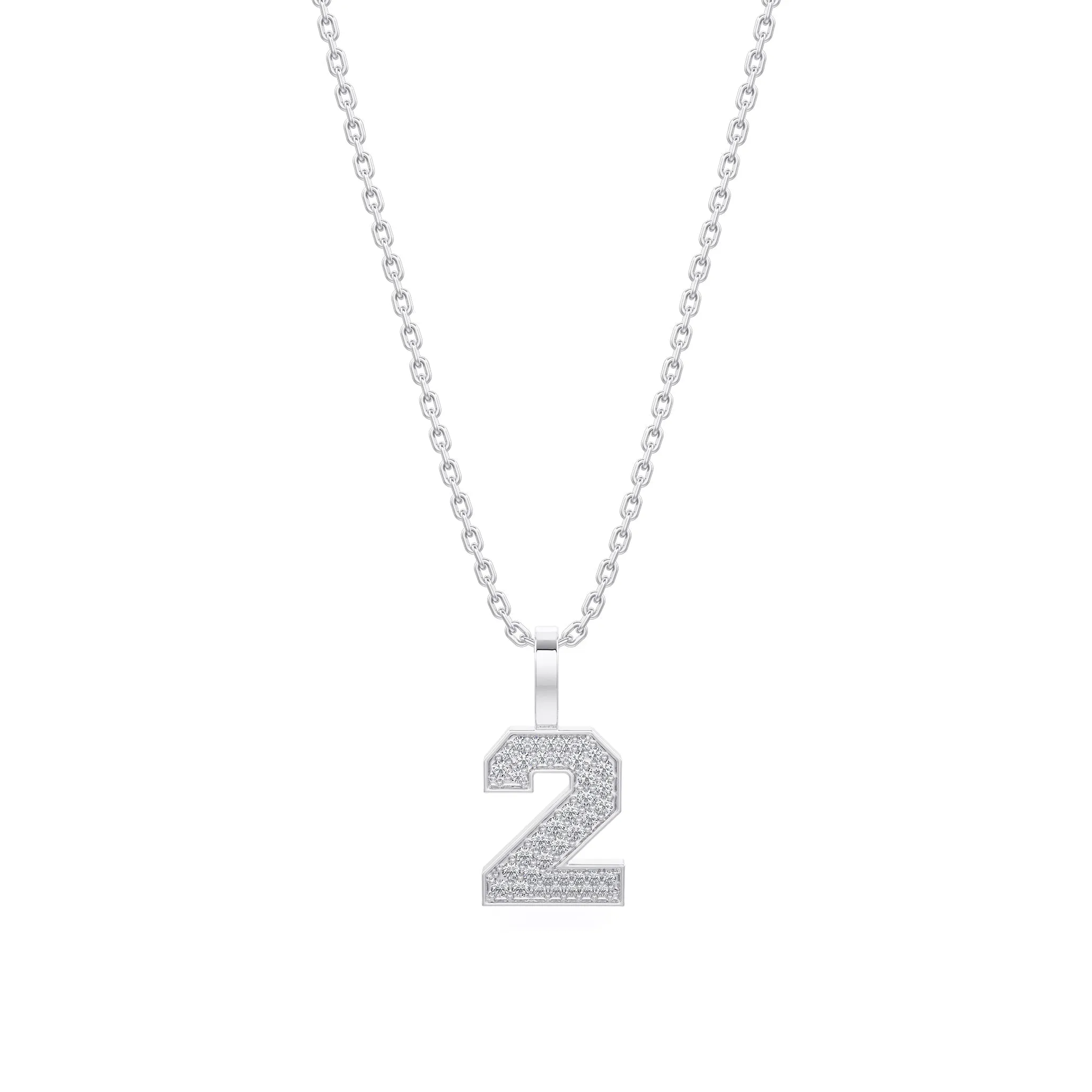 Diamond Number Pendants
