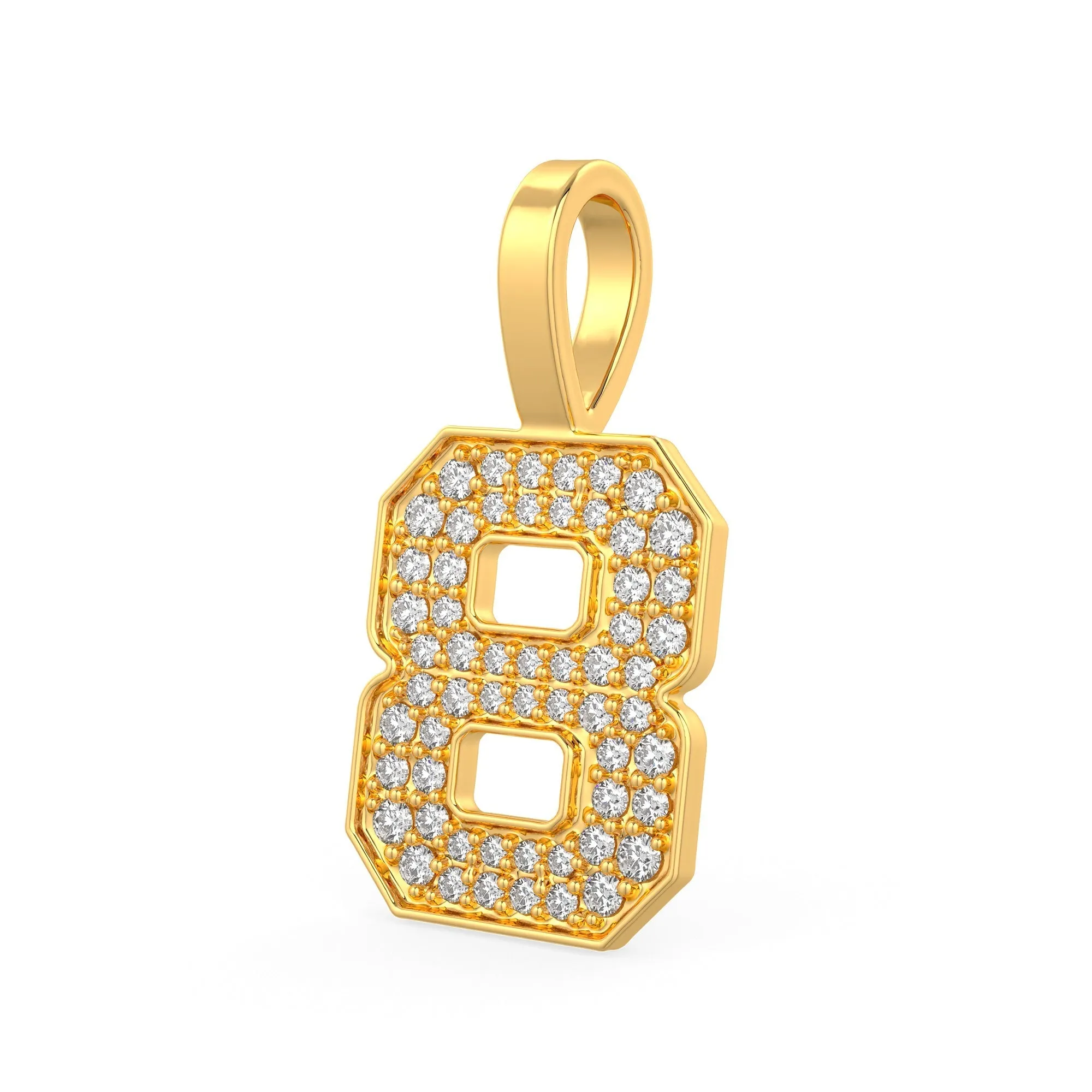 Diamond Number Pendants