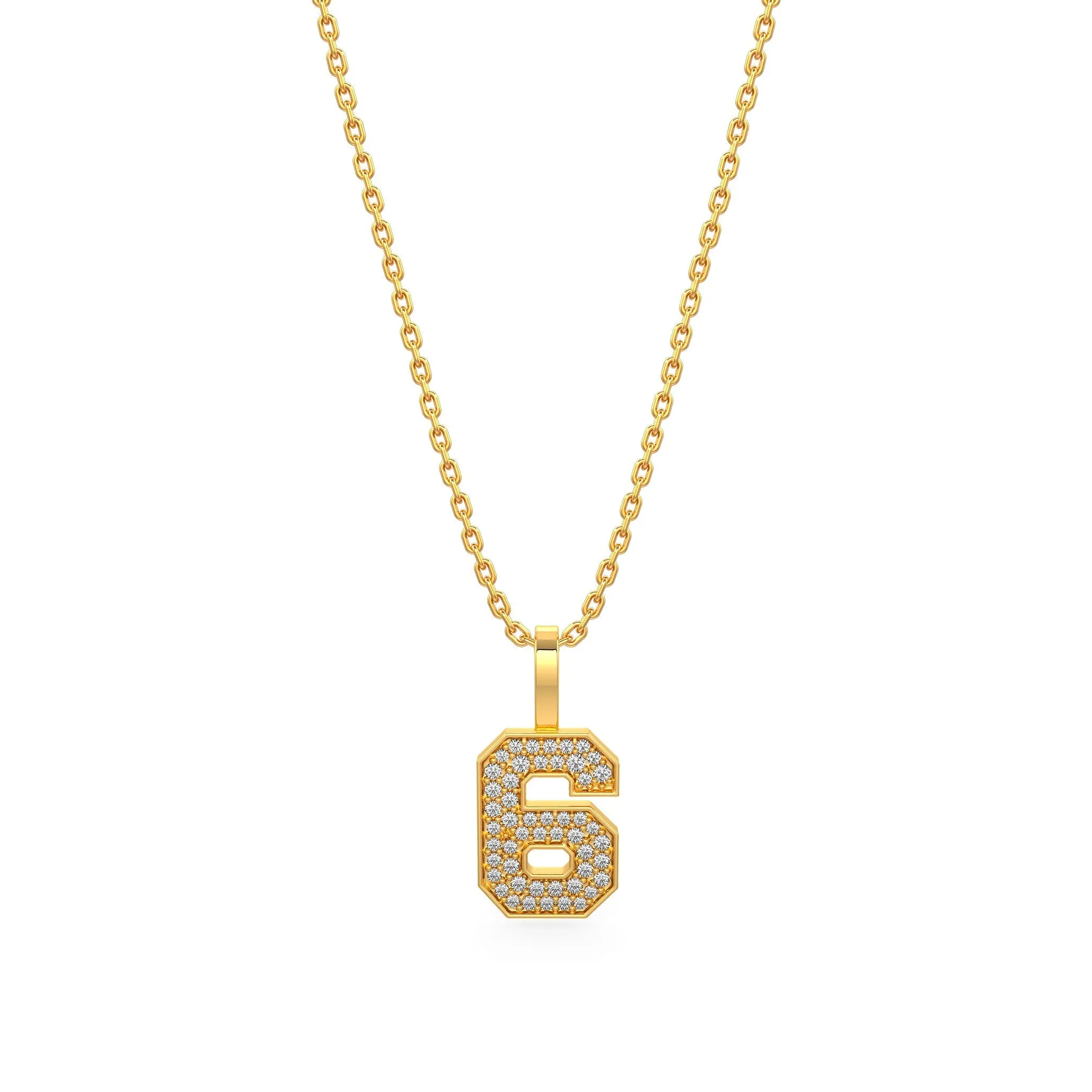 Diamond Number Pendants