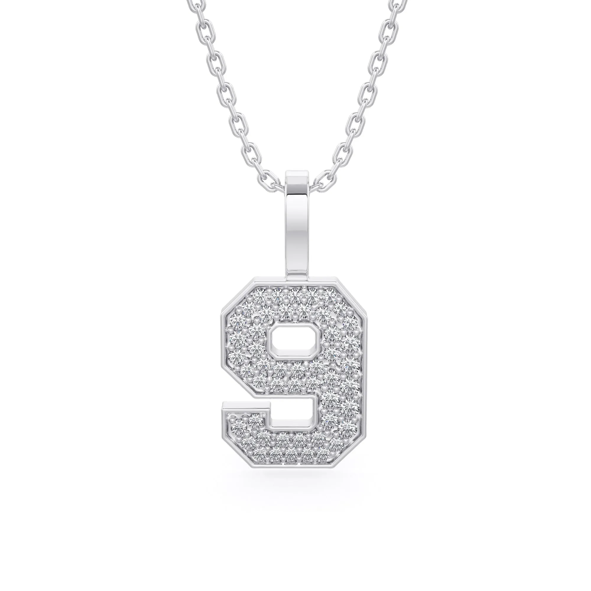 Diamond Number Pendants