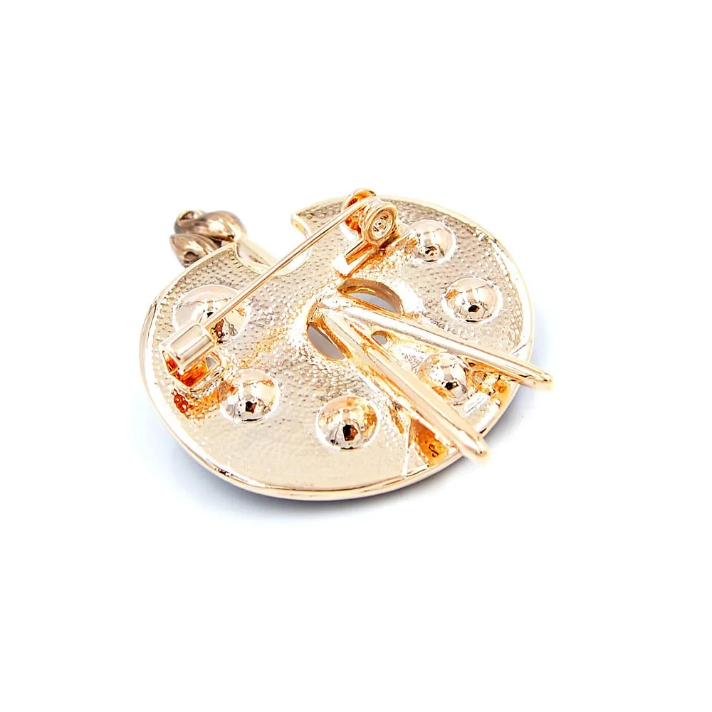 Draw Palette Brooch Creative Rhinestone Pins Women And Men