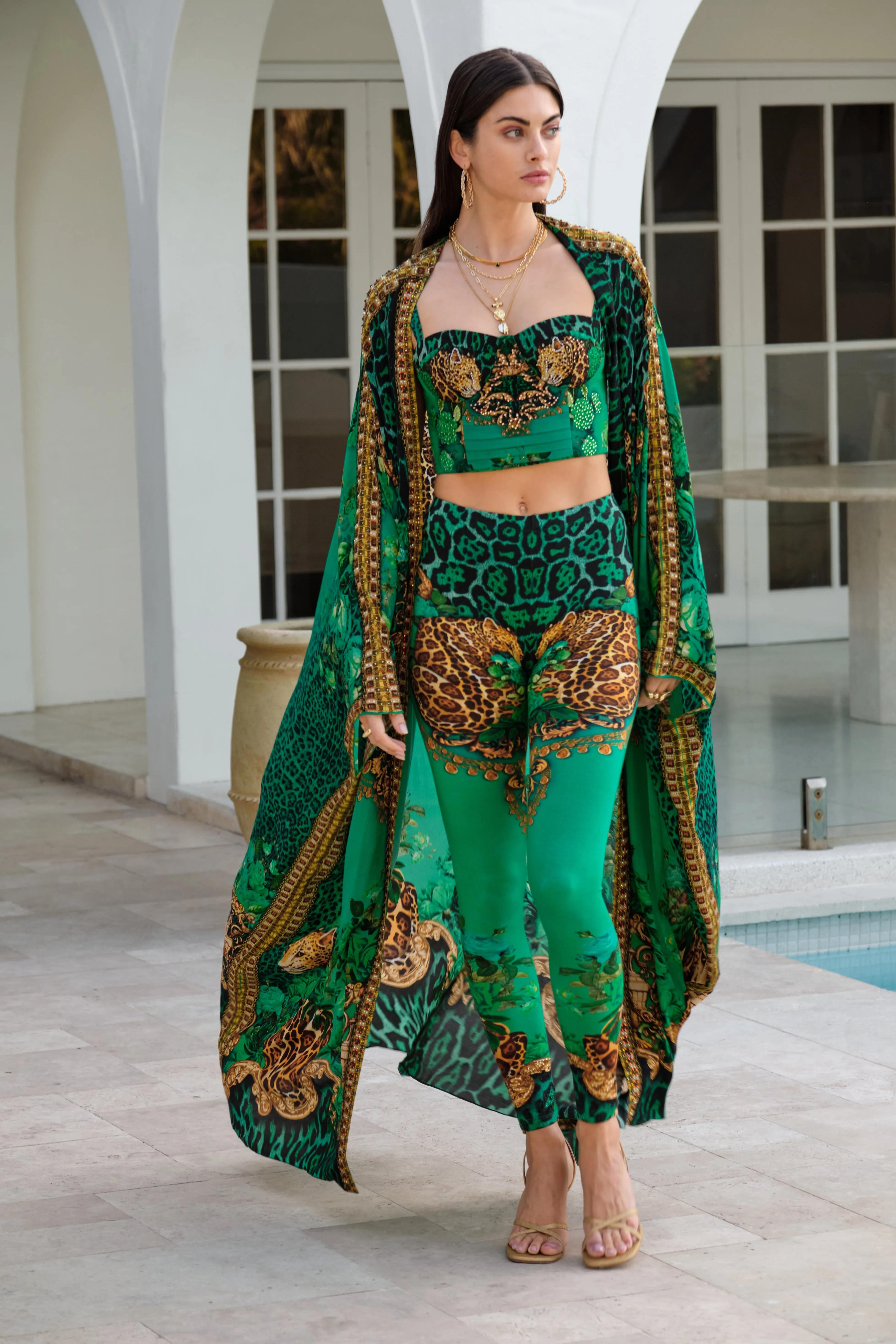 EMERALD LEOPARDESS LEGGINGS