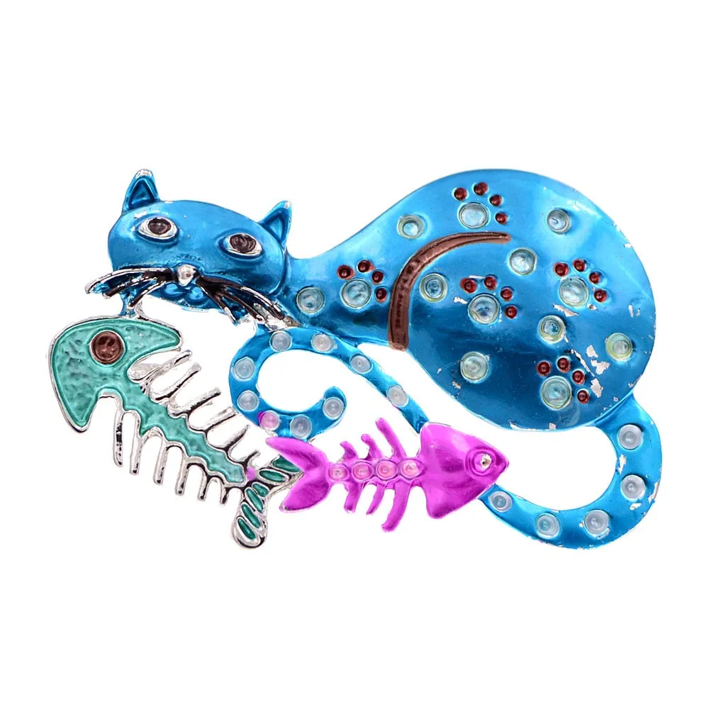 Enamel Cat Brooches New Design Kitty Pin