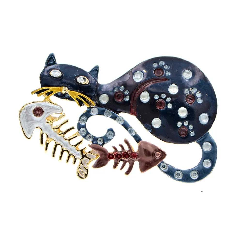 Enamel Cat Brooches New Design Kitty Pin