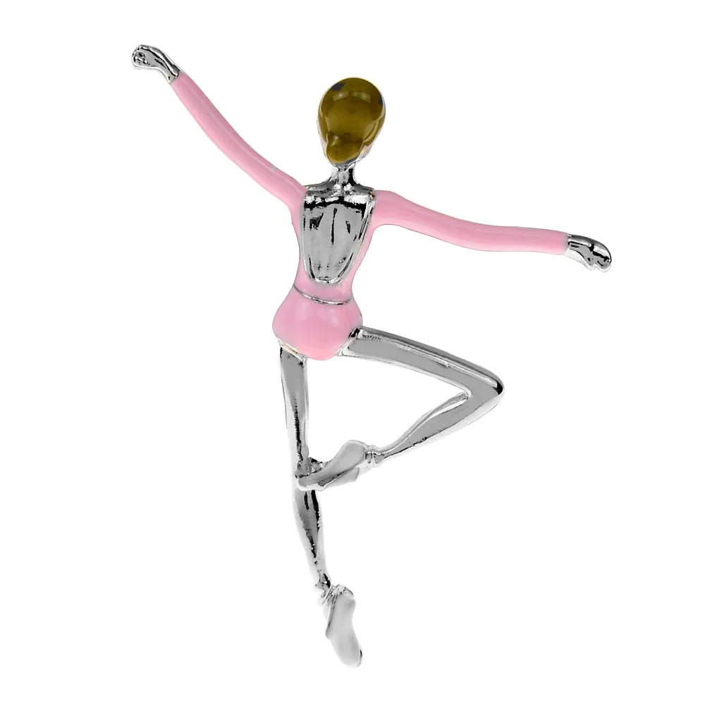 Enamel Dance Ballet Girl Brooches For Women