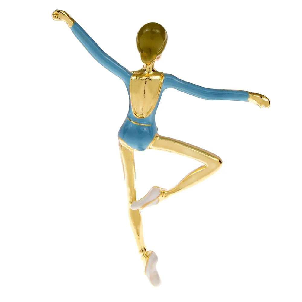 Enamel Dance Ballet Girl Brooches For Women